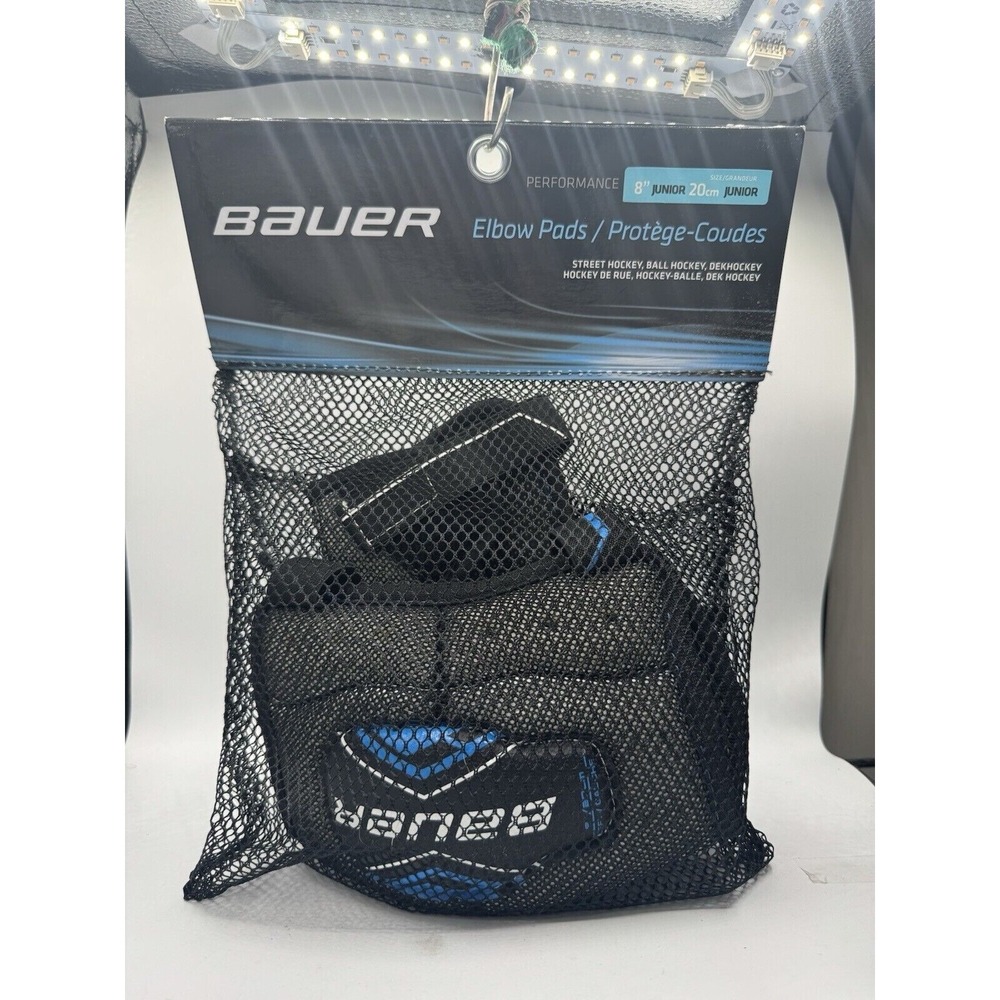 NEW: Bauer Street Hockey Elbow Pads Performance Junior, Black, Size: S/8" 20CM